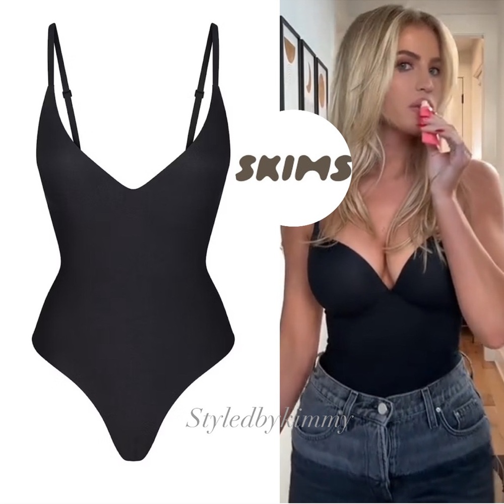 SKIMS Body Push-Up Thong Bodysuit Onyx M Medium New NWT
